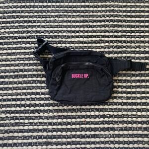 🌿BAGUU Buckle UP 3 Pocket Zip Adjustable Black Fanny Pack Bum Bag